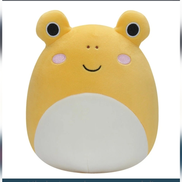 Squishmallows Leigh. Yellow with white belly + brown spots. 12 inches Toad - Picture 1 of 6